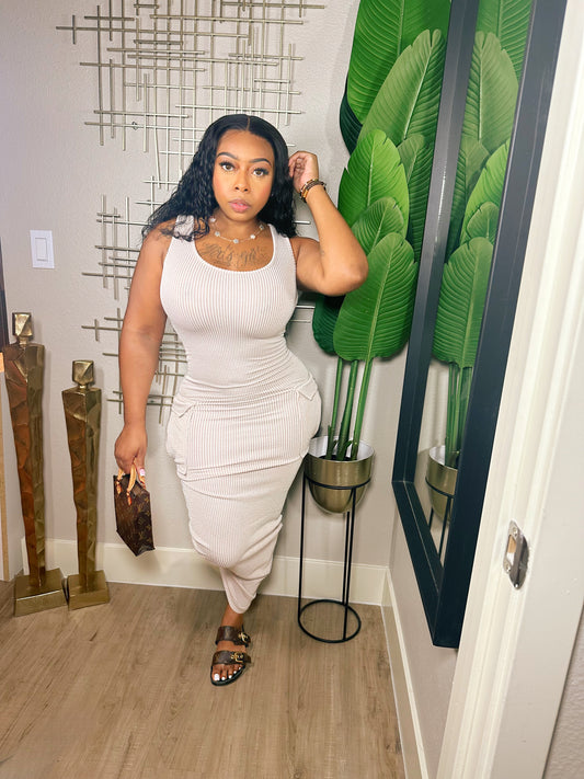 Myra’s snatched maxi dress